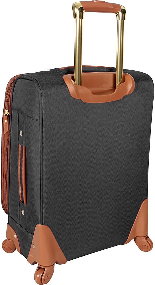 review Steve Madden Designer Luggage Collection - Lightweight Softside Expandable Suitcase for Men & Women - Durable 20 Inch Carry On Bag with 4-Rolling Spinner Wheels (20in, Global Black)