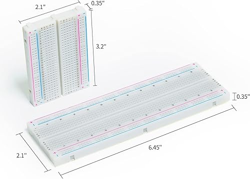 Miniatura 3 de SunFounder El kit de 5 tablas de pan incluye 3 piezas de 830 puntos, 2 piezas, 400 puntos, sin soldadura, compatible con bloques de conexión de