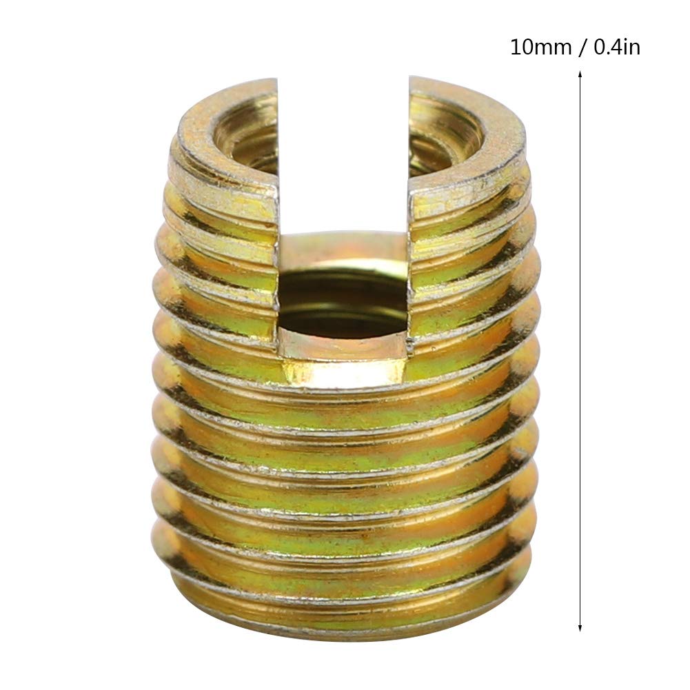 20pcs Self-Tapping Threaded Inserts for Thread Repair Carbon Steel Galvanized Screw Bushings with Slotted Head - Image 5