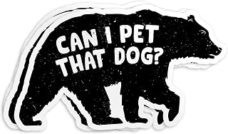 (3Pcs) Can I Pet That Dog Stickers Funny Black Bear Dawg Sticker Funny Meme Viral Video 2" Waterproof Die-Cut Vinyl Sticker Decal for Kindle Laptop Water Bottles Phone Decal Gifts 2 Inches
