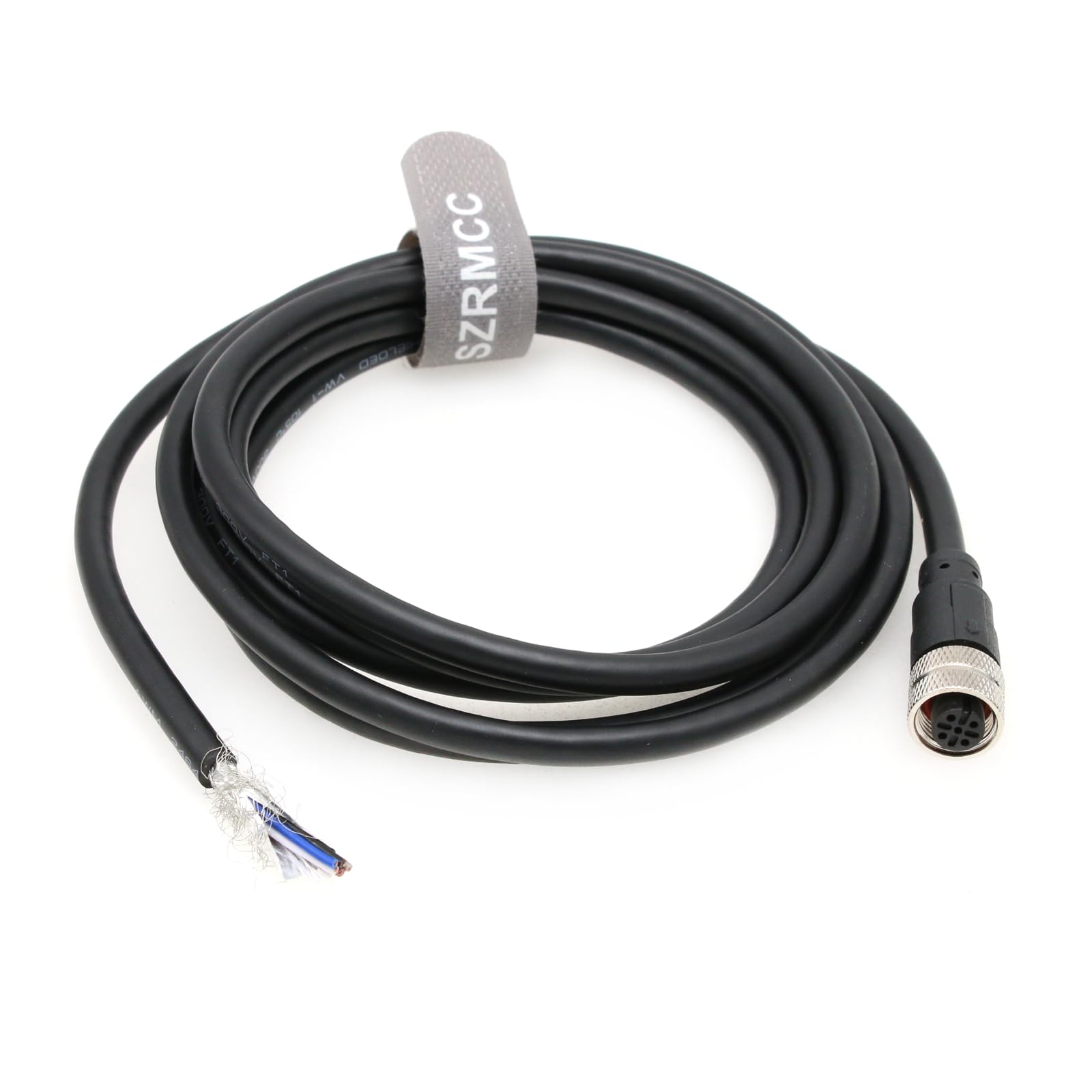 SZRMCC M12 A Code 5-polige Buchse auf Öffnen Sensorkabel IO-Link Geschirmtes Elektrisches Kabel für EtherCAT Profinet Master-Modul, Industrielle Automatisierung (5m)