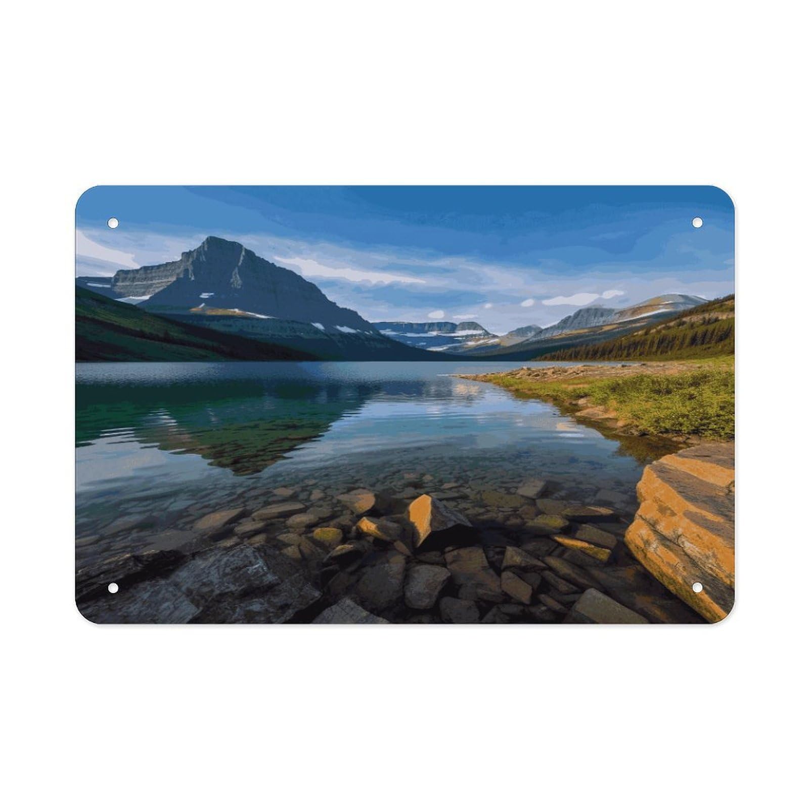 Fekiloot Style Glacier National Park Metal Signs Wall Art Tin Sign