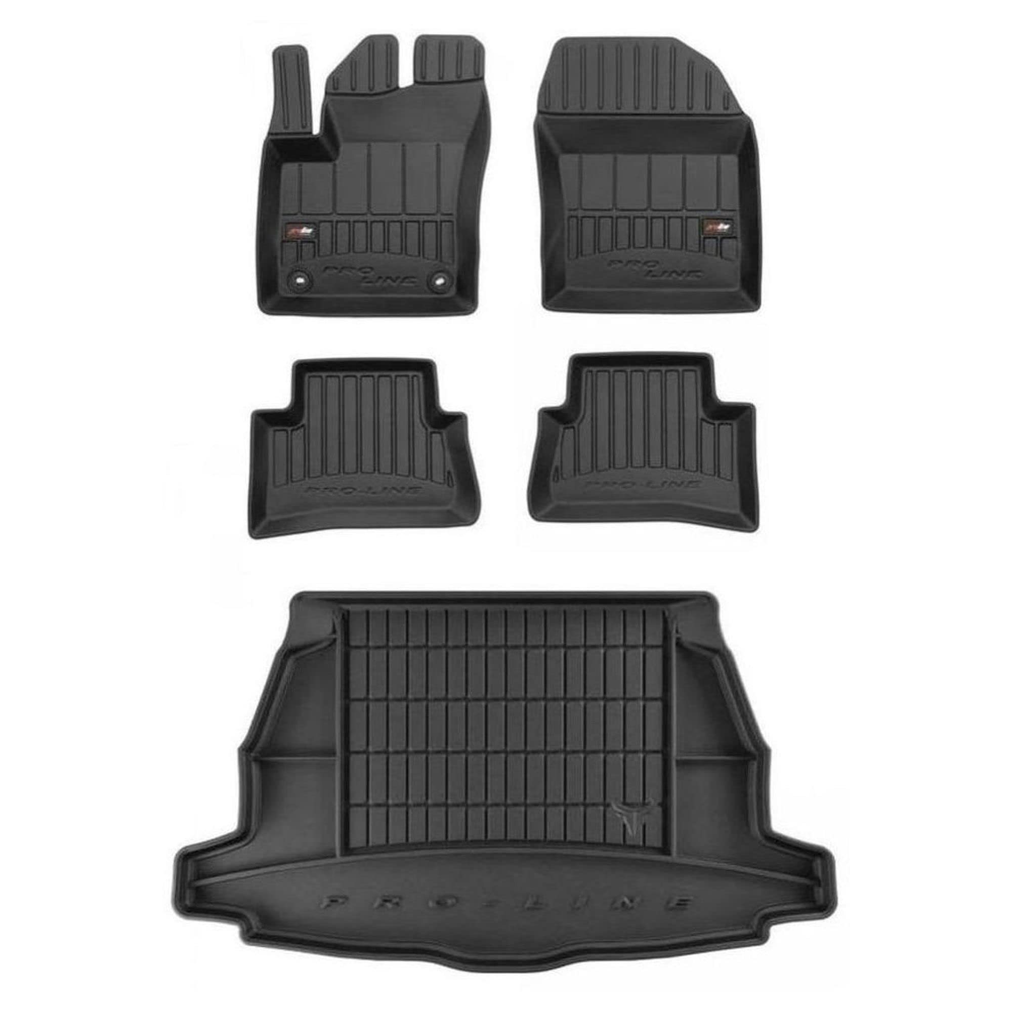 MOTOS Set de alfombrillas de goma y alfombrillas de maletero para Toyota C-HR I 2016-2023 Mejora la comodidad de tus viajes con la alfombrilla antideslizante para coche 3D- alfombrillas para todo tipo