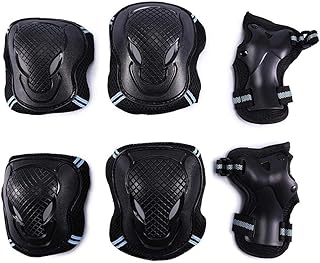 Hiinice Protektoren Knieschützer Set Ellenbogen Handgelenk-Pads Sport-Schutz Set für Skateboard Roller Radfahren Skating L...