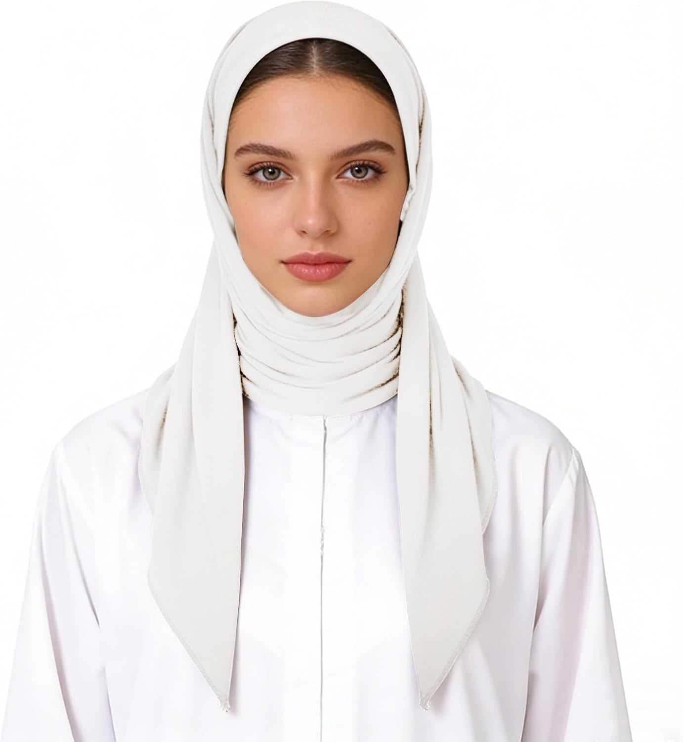 BXT 2pcs Muslim Women's Modal Hijab Breathable Headscarf Triangular Modest Islamic Hijab Head Wrap for Ramadan Ladies