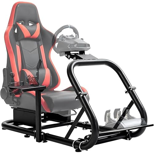 Marada Racing Sim Cockpit Stand 50mm Large Round Tube Fit for Logitech G27 G923 G920,Fanatec,Thrustmaster, Racing Simulator Cockpit, Seat,Streering Wheel,Pedal,Handbrake Not Included