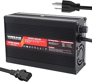 48V 2A Charger 48V Lead Acid Battery Charger for 48V Lead Acid Battery E-Bike Battery DC Output 55.2Volt with 3pin C13 Plug
