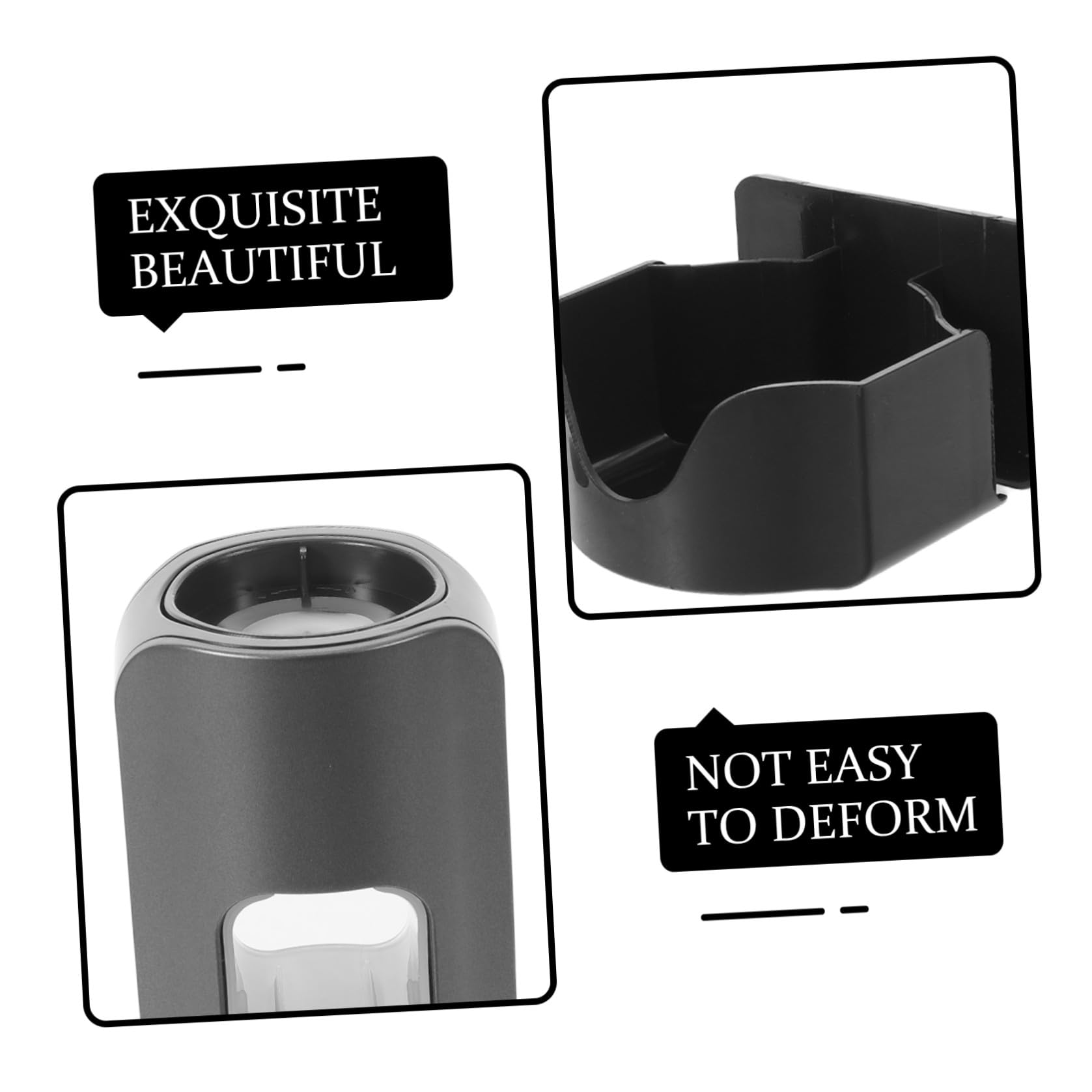 BESTOYARD Dispenser Dentifricio Automatico Nero in Plastica con 2 Scomparti per Spazzolini, Dosaggio Preciso e Drenaggio Acqua, Porta Spazzolini da Parete per Bagno e Hotel