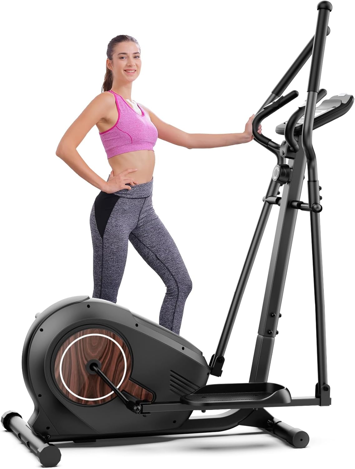 ANCHEER Elliptical Machine,Elliptical Training Machines with Quiet Magnetic Drive,Elliptical Trainer for Home with 14 Resistance Levels, Pulse Rate Monitor, LCD Monitor, Max 400Lbs