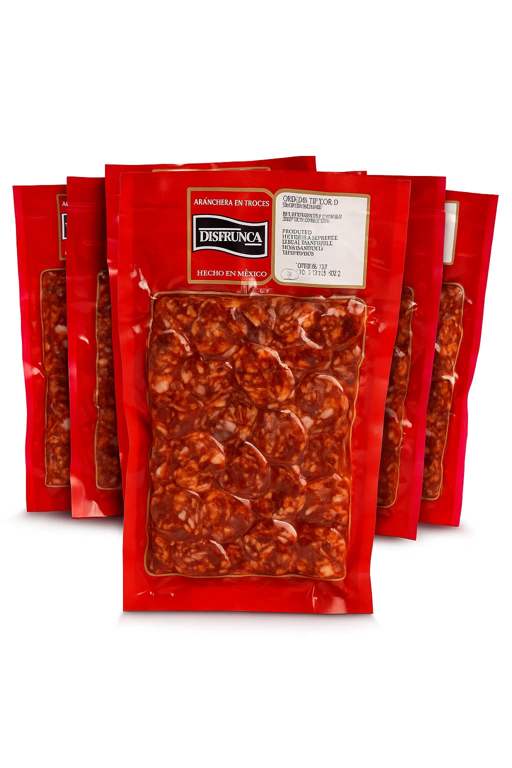 Chorizo Ibérico de Bellota 50% Raza Ibérica loncheado. Bellota Ibérico, loncheado envasado al vacío. Contiene 5 sobres x 100 grs (500grs.) Embutidos ibéricos de Salamanca.
