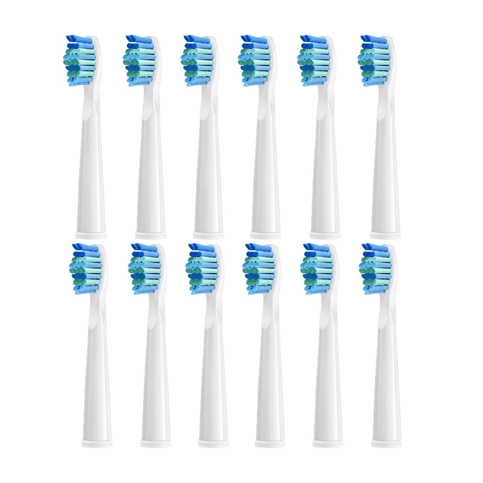 Cabezales de cepillo dental, compatible con Seago, FW507 FW508 FWD1 | 4/8/12/16 pcs, plástico, nylon, adultos, D3 D7 D8 FW515 FW551 FW917 FW959 FW2011 SG-E9(12pcs White)