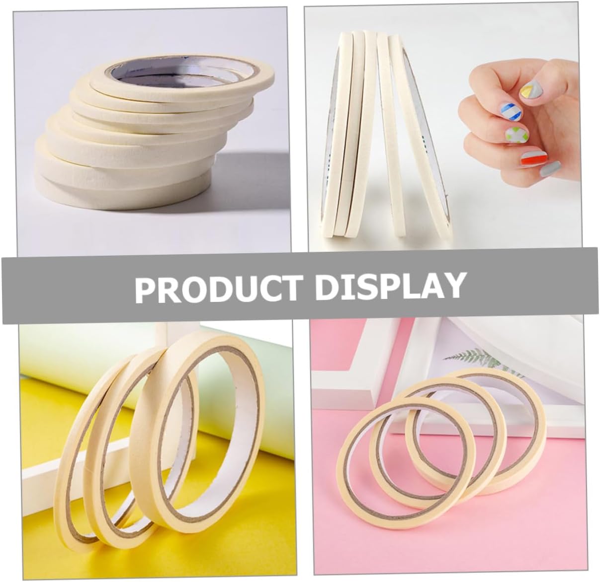 18rolls Nail Art Masking Tape Sticky Tape for Color Separation Manicure Projects DIY Nail Designs Professional Use