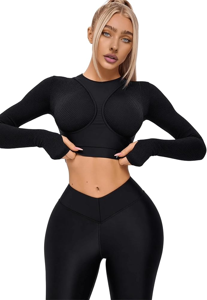 ヨガ・ピラティス PERFECT FORM TOPS LONG SLEEVE M Amazon.com: Bona Fide Workout Tops for Women - Short/Long Sleeve