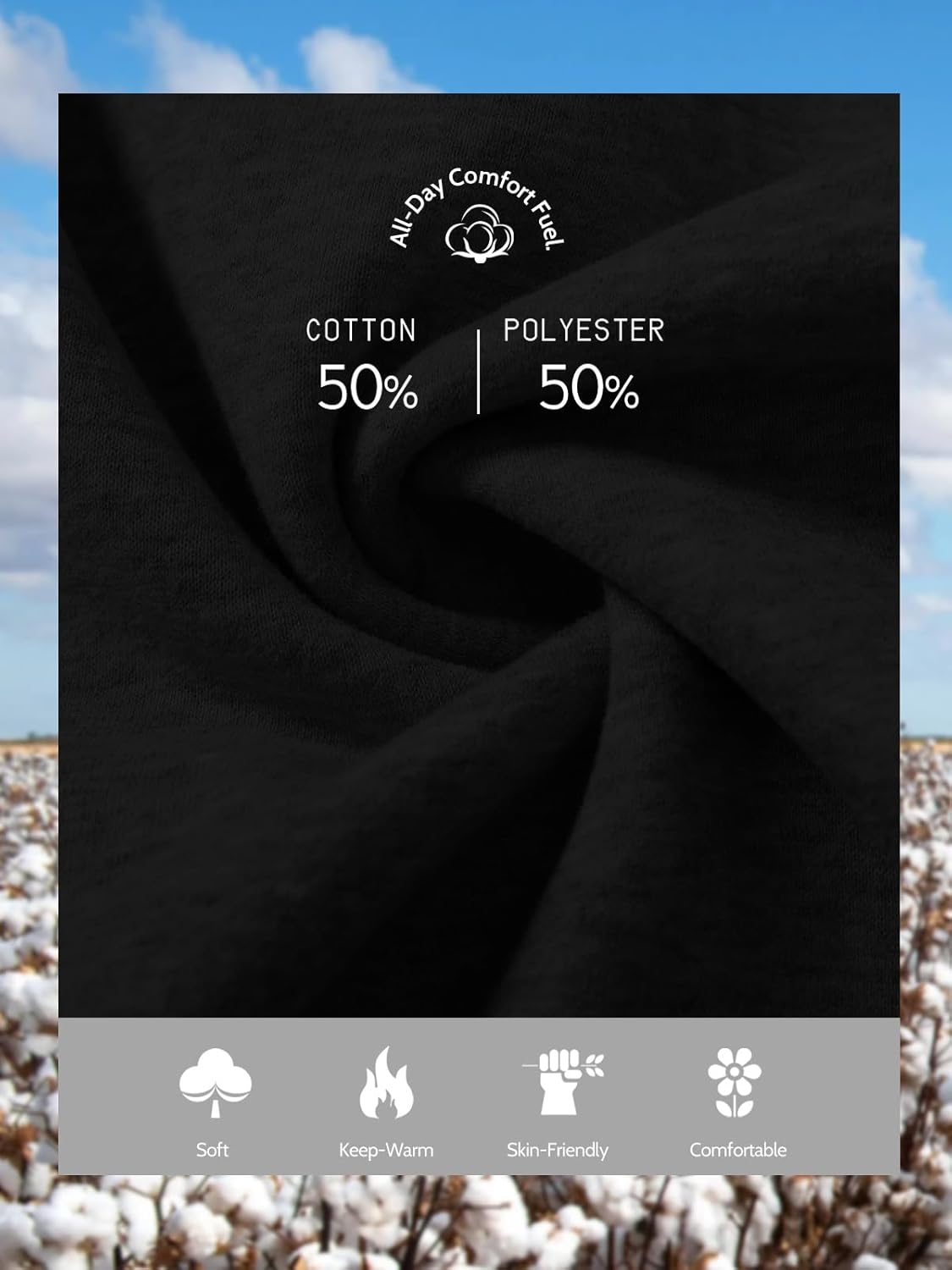 ZUY Men's Baggy Fleece Sweatpants Cotton Lounge Open Bottom Athletic Pants Straight Leg Running with Pockets - Image 6