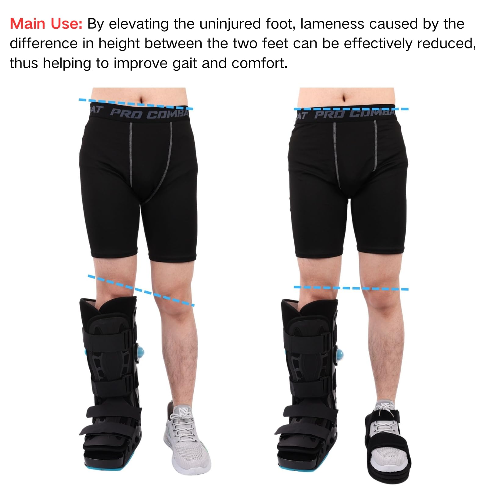 Equilibratore per scarpe da passeggio e gambe irregolari, livellatore per scarpe per discrepanza sulla lunghezza delle gambe, sollevatore per scarpe per uomini e donne