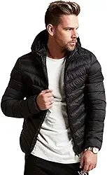 Casaco Bobojaco Puffer Masculino Com Capuz Slim Fitness