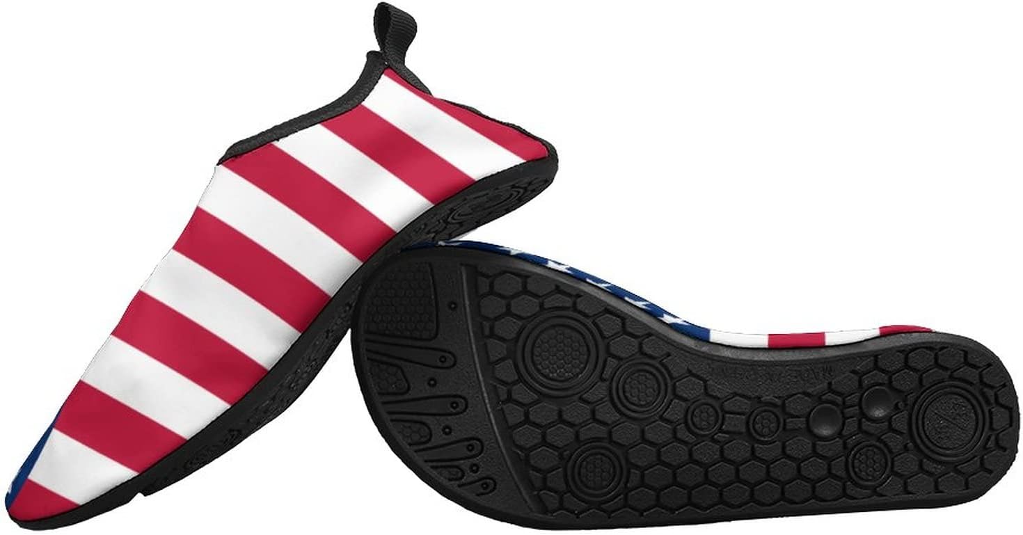 Calculay American Flag Water Shoes, Beach Shoes for Men and Women, Swimming Pool Yoga, Surfing Sneakers