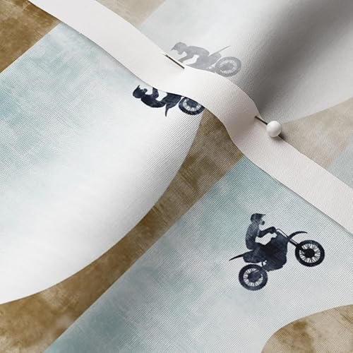 Miniatura 7 de Spoonflower Tela - Motocross a pequeña escala Motocicleta Motocicleta Moda Niño Impreso en tela de popelina de algodón por The Yard - Costura de