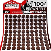 Cabinet Door Bumpers X-Protector 100 PCS Small Felt Pads 3/8 Ideal Brown Felt Bumpers Self-Adhesive Thick Felt Dots Bumper Pads to Protect Glass & Other Surfaces!