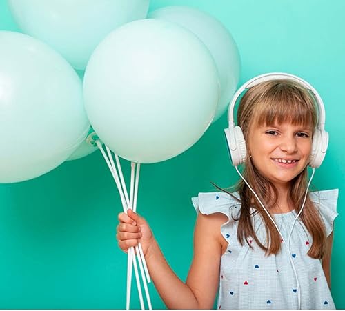 Miniatura 3 de GIFTEXPRESS 60 palos de globo blancos de 12 pulgadas, palos de globo de plástico con tazas para fiestas de cumpleaños, bodas, decoraciones de