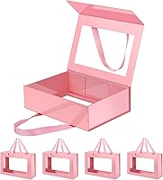 Vista 40 de Caja negra extragrande para padrino de boda con tapa, 16.3 x 14.2 x 5 pulgadas, magnética para ropa y regalos grandes (negro mate)