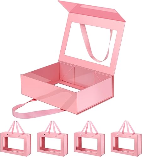 Miniatura 40 de Caja negra extragrande para padrino de boda con tapa, 16.3 x 14.2 x 5 pulgadas, magnética para ropa y regalos grandes (negro mate)