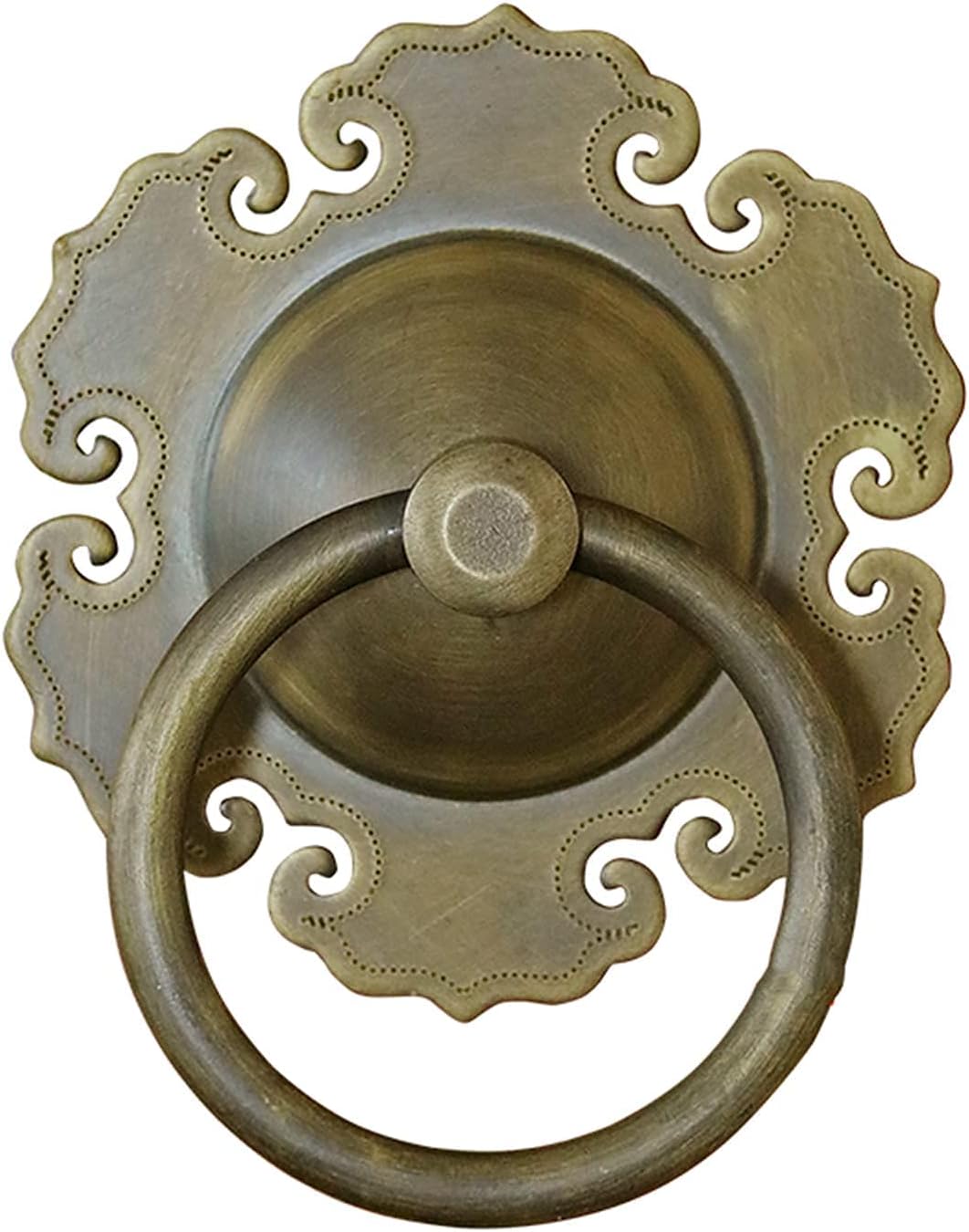 European Flower Shape Door Knocker Antique Bronze Wood Front Door Handle Retro Garden Courtyard Wall Decoration Accessories (Size: 6cm in Diameter) (15cm Diameter) (8cm Diameter)