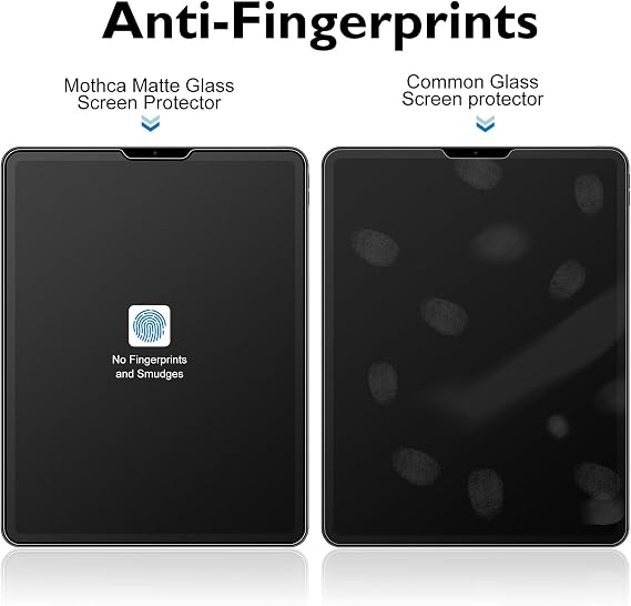 Mothca Matte Screen Protector for iPad Pro 11 Inch (2022/2021/2020/2018)/iPad Air 4/Air 5 (2022) 10.9 Inch Matte Screen Protector Film Anti-Glare & Anti-Fingerprint 9H Protective Glass Pack of 2