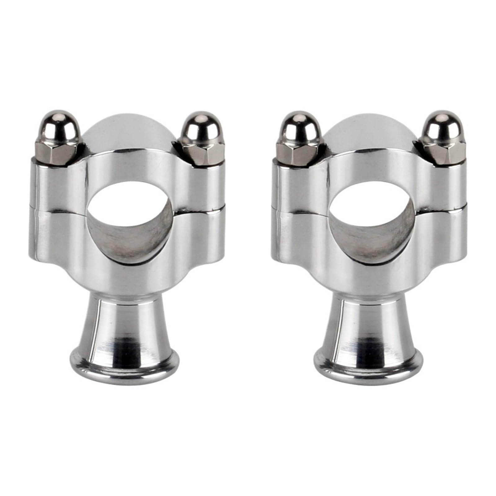 MNEVZX Handlebar risers kit 1Pair Universal Motorcycle 25mm Handle Bar Clamp 1inch Handlebar Risers Fit For Chopper Bobber Custom(Aluminium Alloy)