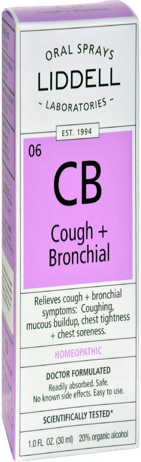 Liddell Cough + Bronchial, Homeopathic Oral Remedy, 1 fl. oz.