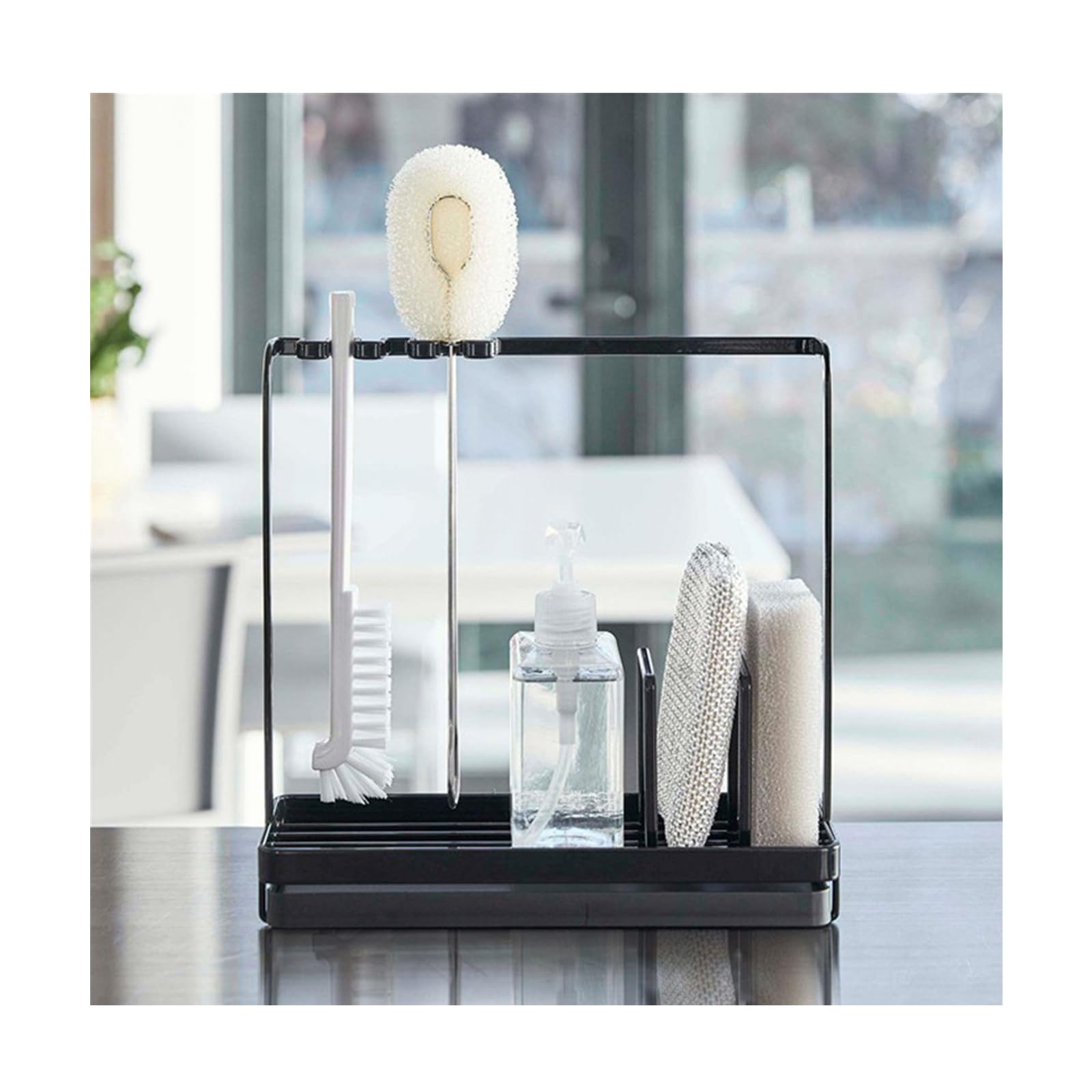 HYSOPSPX Kitchen Sink Organiser Caddy - Space Saving Washing Up Storage Rack for Tidy and Efficient Utensil Holder