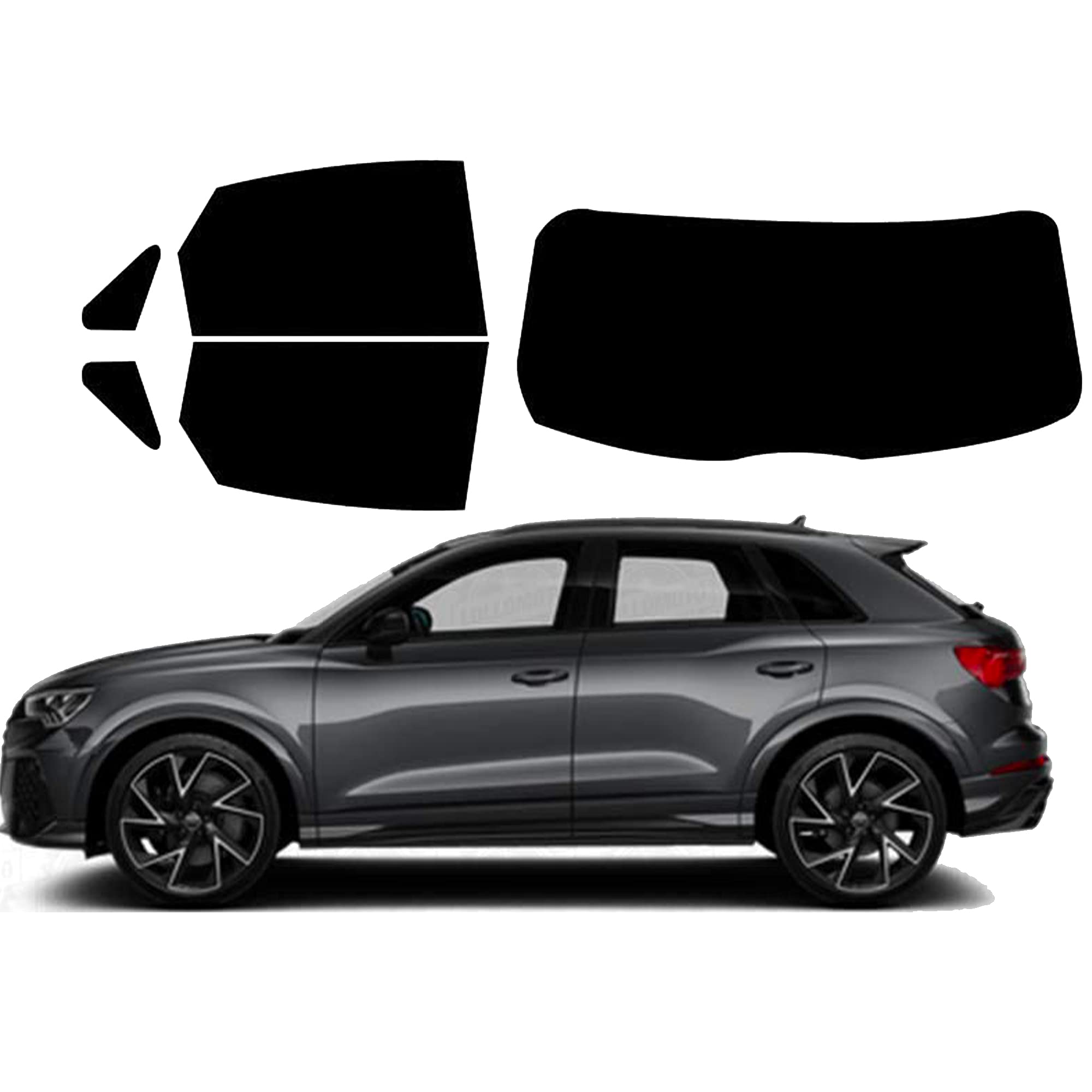 Generico Compatibile con Audi Q3 dal 2019 ad Oggi Pellicole Oscuramento Vetri Auto Pre Tagliate a Misura LOLLOMOTO (20%)