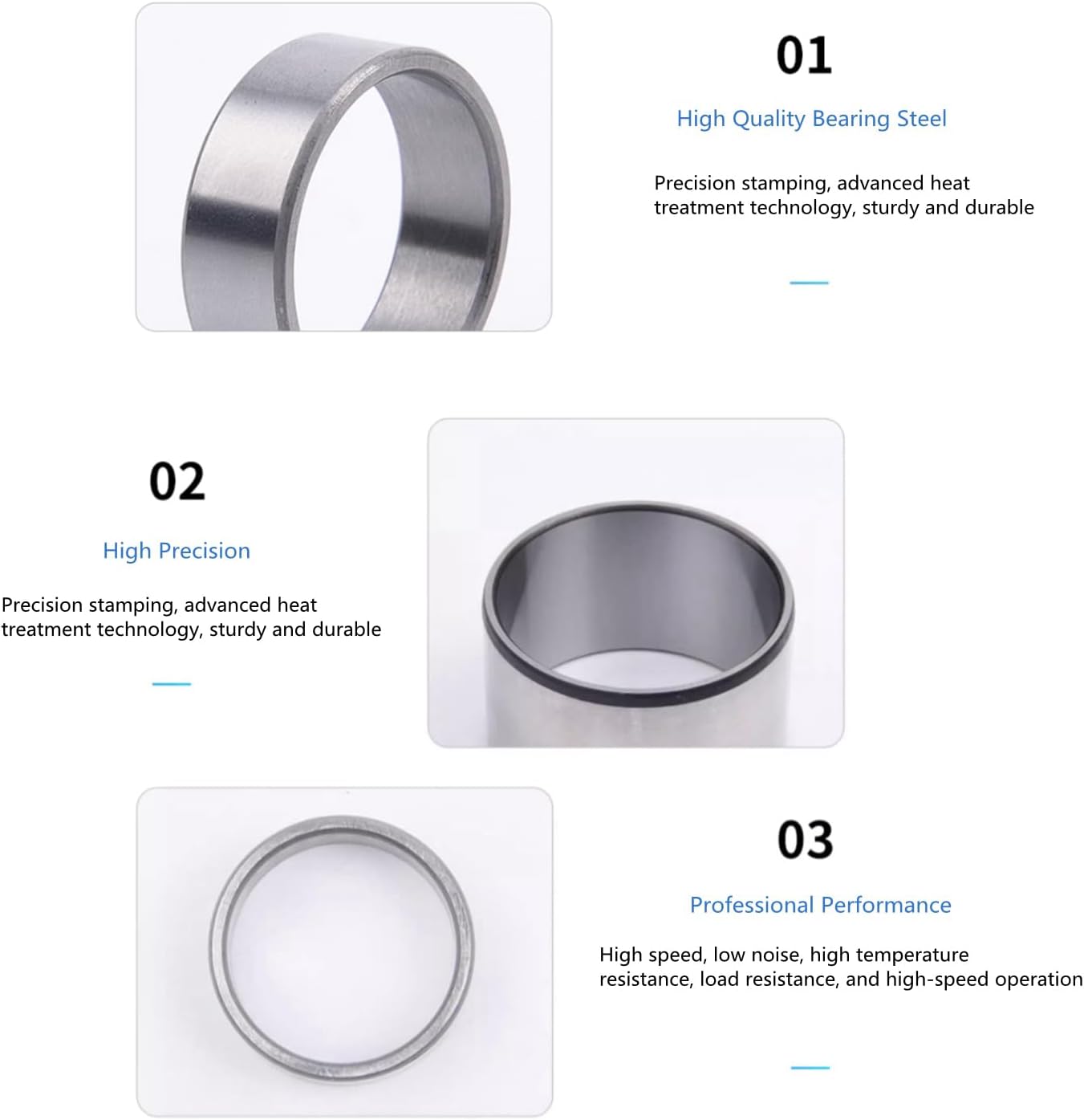 Bearing Sleeve, 2pcs Inner Diameter 14mm Heat-Treated Outer 18mm Bearing Bushing for Sliding Shaft, Height 10-20mm(14x18x20mm)