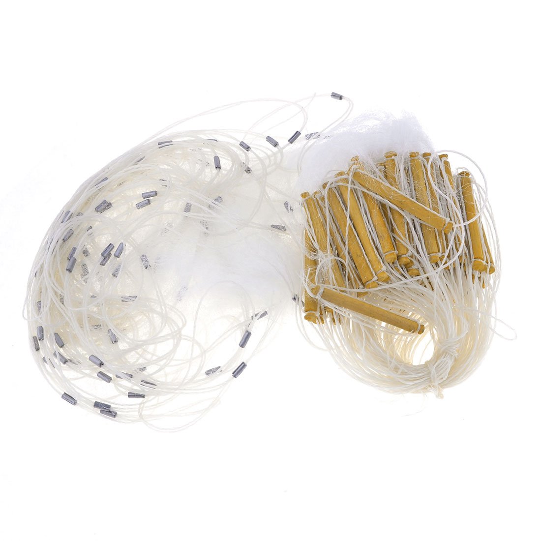 Qtqgoitem Wooden Floats Nylon Knotted Fishing Seine Drag Net Dragnet 24M x 1M (model: 4a4 d4d 4ac 5df 3af)