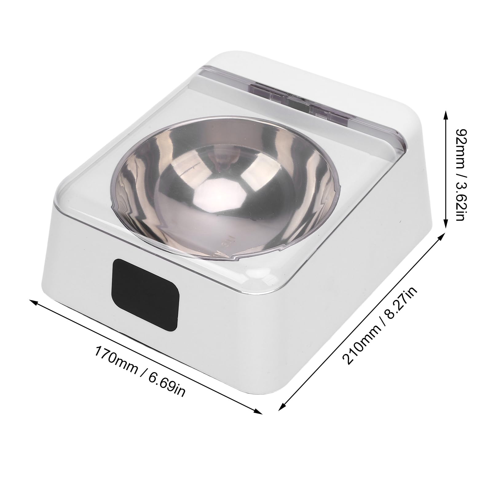 Sxhlseller Comedero automático para mascotas, comedero inteligente para perros y gatos con tapa de apertura de sensor infrarrojo para uso doméstico, carga USB y gran capacidad