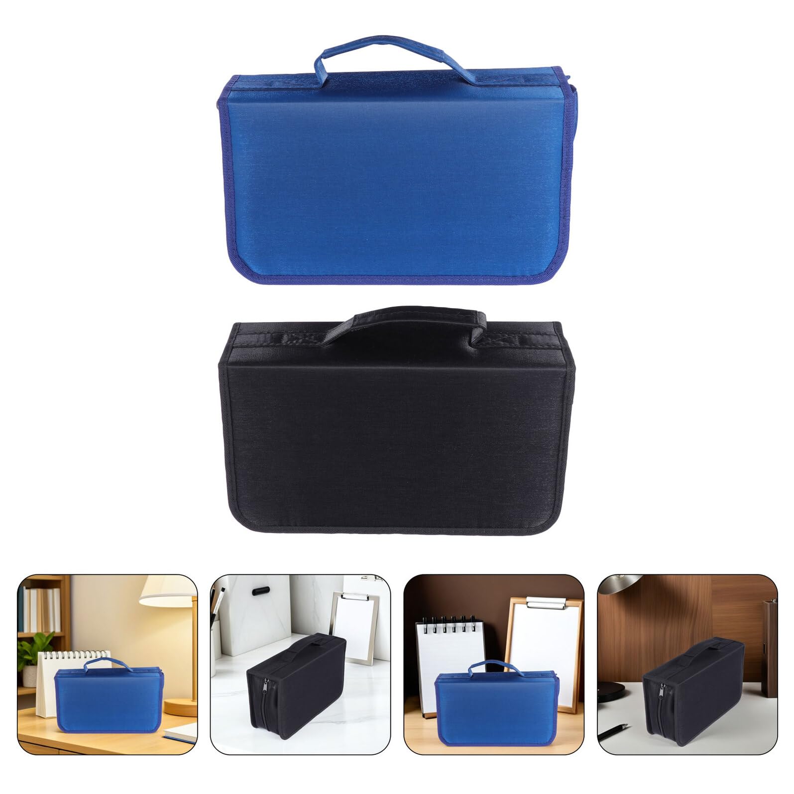 2 Pezzi Custodie Dvd Rigide Capacità Dischi Organizer Cd Antipolvere con Rilegatura Flessibile Portadischi per Casa Ufficio Viaggio Custodia