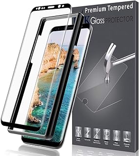 LK Protector de Pantalla para Samsung Galaxy S8 [3D Cobertura Completa], Anti-Scratch Cristal Vidrio Templado [F?cil de Instalar] [Alta Sensibilidad] con Garant?a de Reemplazo de por Vida - Negro