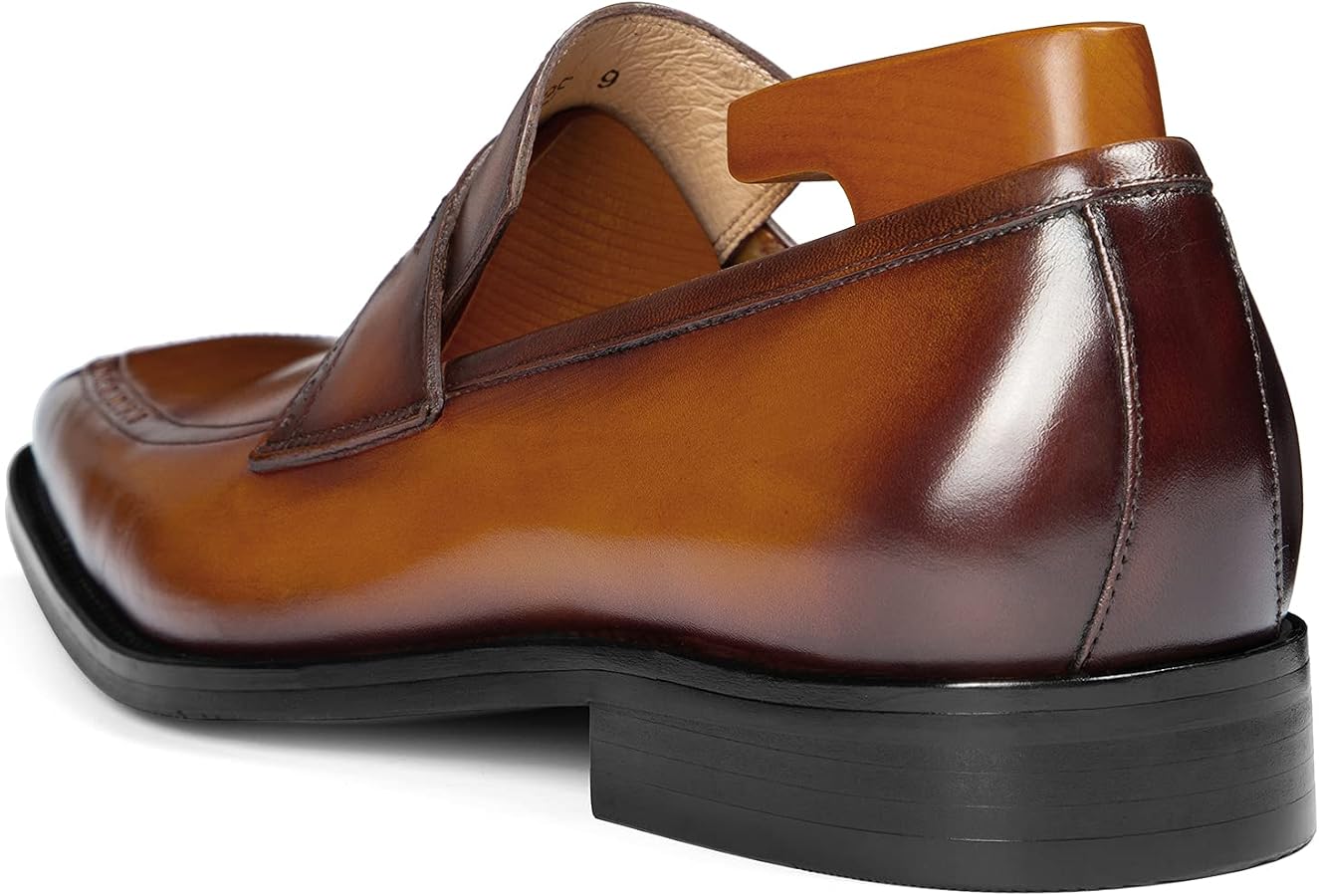 Hallow Unbind Handmade Dress Shoes Leather Loafers Men\'s Size 12 Hallow unbind Men main image 2