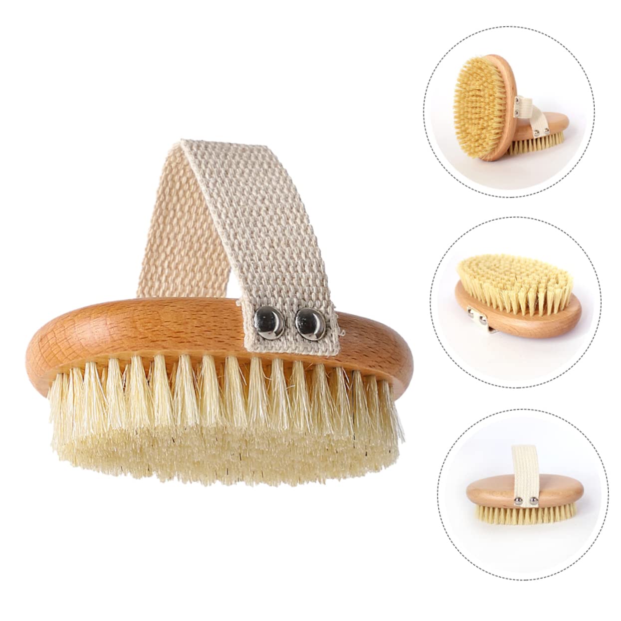 minkissy 3 Piezas Cepillo De Cerdas Para Masaje Cepillo De Masaje De Baño Cepillo Para Fregar La Espalda Cepillo Exfoliante En Seco Cuerpo Cepillo De Limpieza Madera Piel Suave