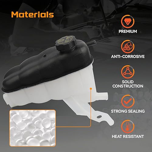 Miniatura 5 de Depósito de refrigerante con tapa para 07-2013 para Chevy Silverado Suburban Tahoe Avalanche 2007-14 para GMC Yukon Depósito de refrigerante