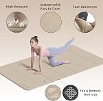 PAIDU Tapis de yoga pliable épais- 2/5" (10MM) TPE Design non-dérapant, Pli rapide, Stockage facile, 75x40 Extra longue / longue pour le yoga intérieur, Pilates et des séances d'entraînement en plein air