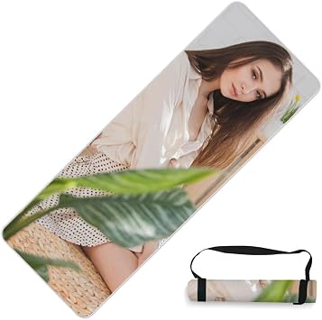 WERWAES Custom Personalized Yoga Mat Customize Image Text HD Print Non Slip Workout Mat for Home Gym Ideal Gifts to Sports Enthusiasts