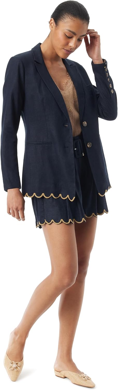 Sam Edelman Womens Enola Single Breasted Notch Collar Blazer Standard - Image 2