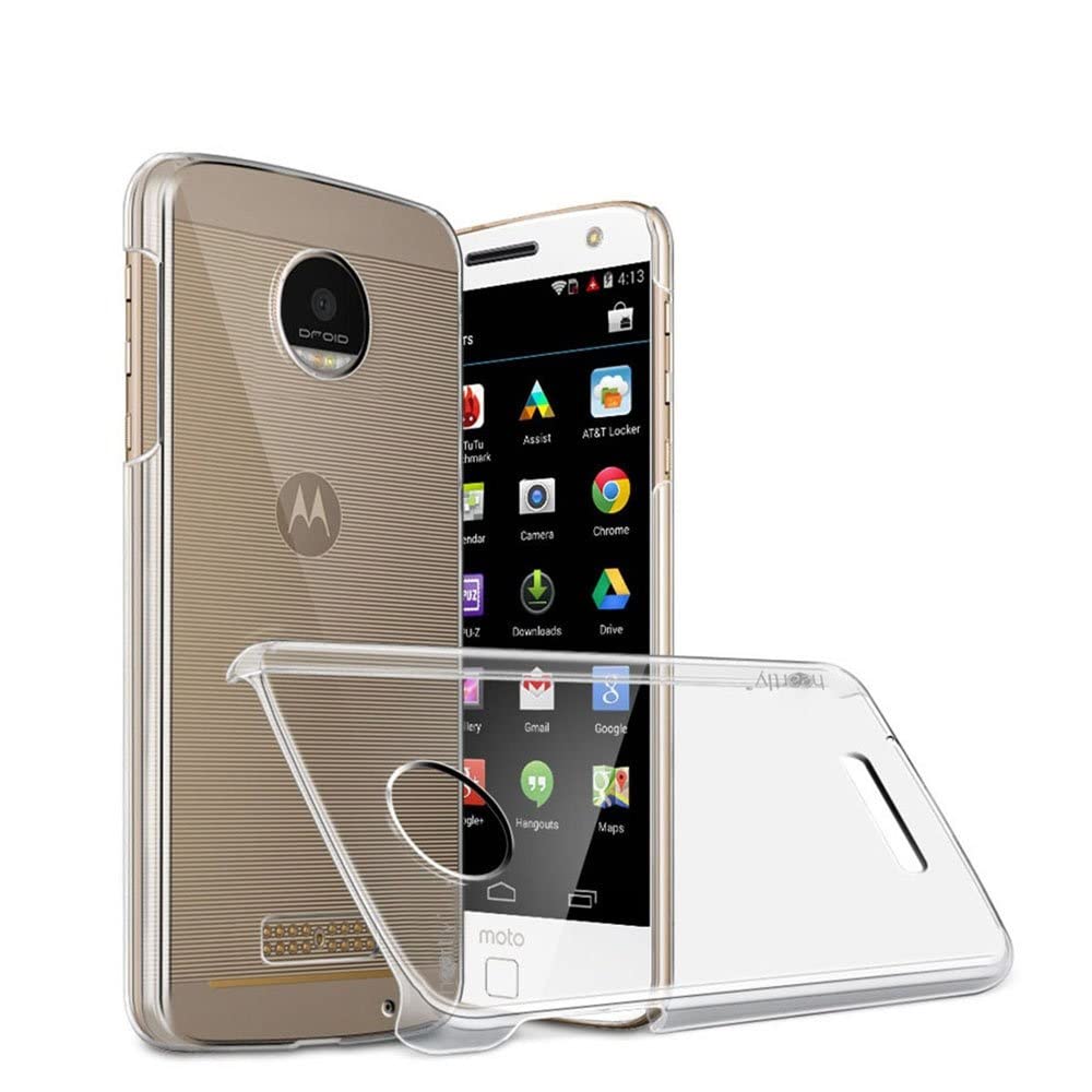 Heartly Transparent Clear Crystal Hot Thin Hard Back Case Cover for Motorola Moto Z - Crystal View