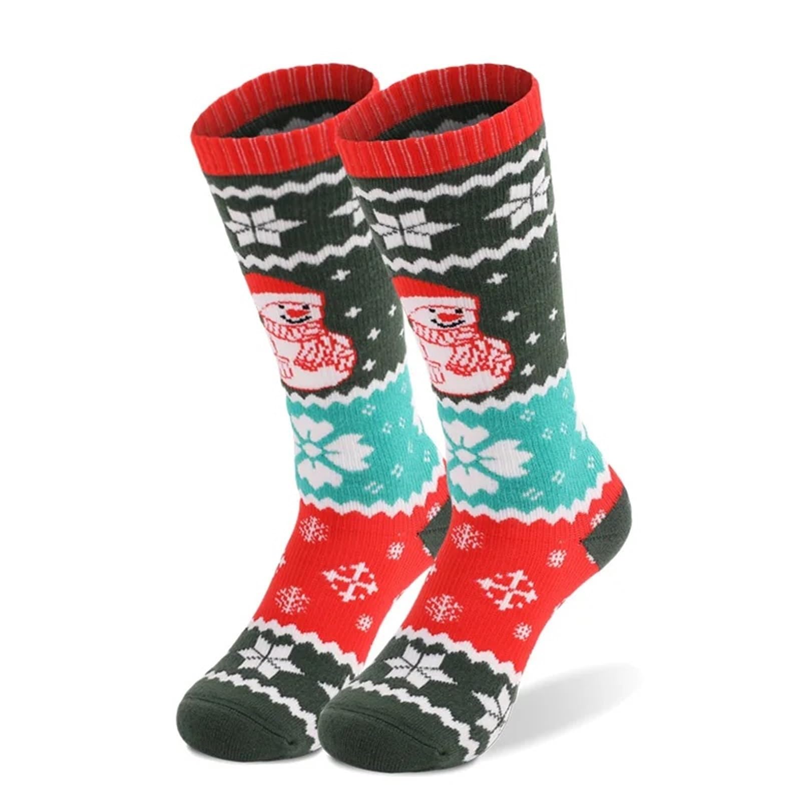 Calcetines de esquí for niños, cálidos, térmicos, for deportes invierno, largos, gruesos, algodón, for Navidad Para Esquí, Senderismo