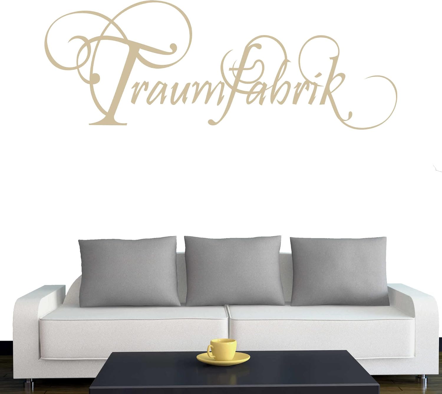 Wandtattoo »Traumfabrik« – Selbstklebend, Silber, 150x54 Cm, Für Wand, Glas & Möbel