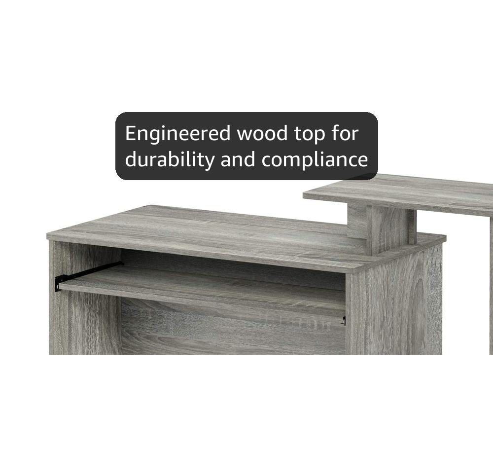 Scrivania Furinno Econ – Design Semplice, Legno Composito, Taglia Unica