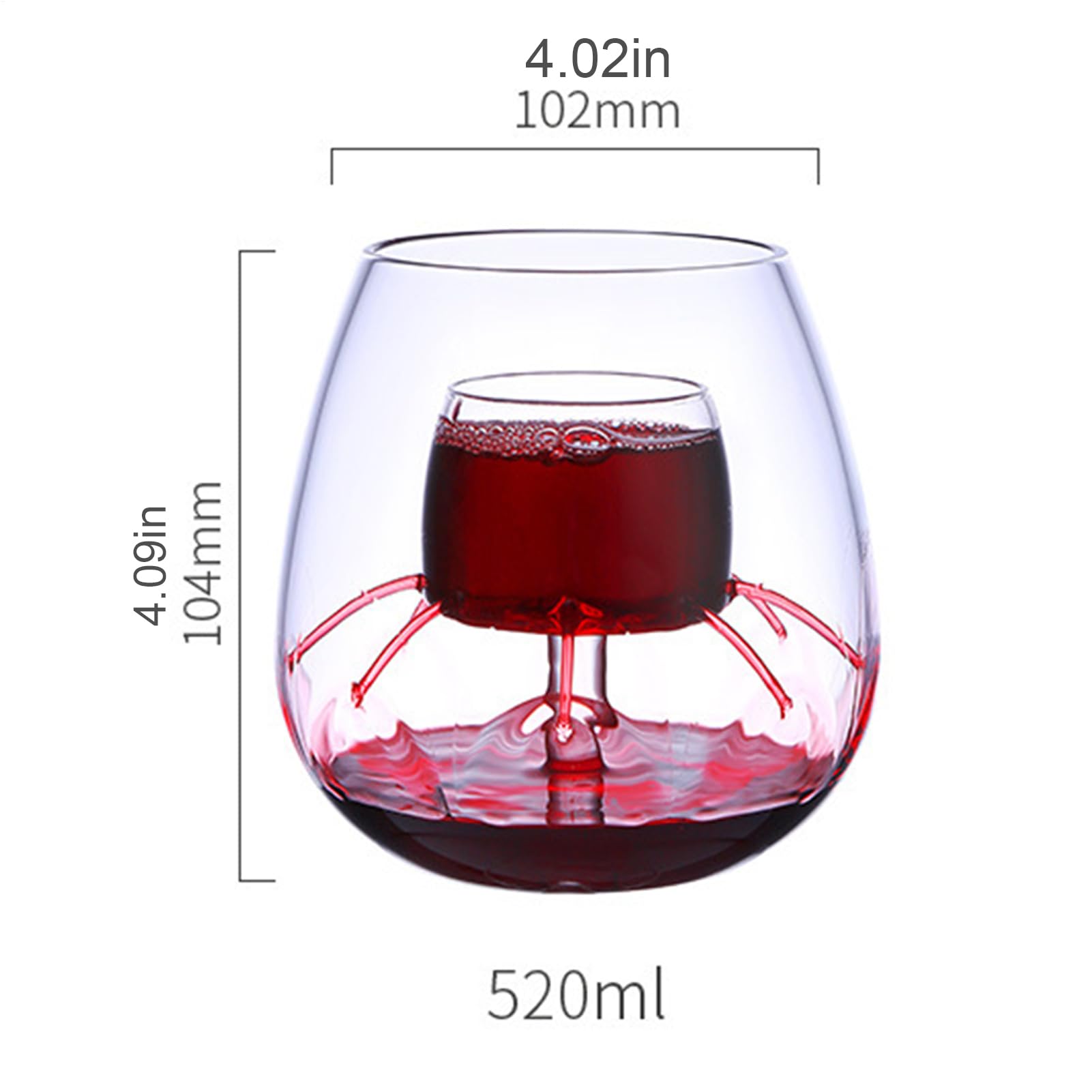 Aerating Wine Disantre - Set di bicchieri in, Drinkware in stile fontana | Display vino da tavola per celebrazione domestica, tazze di presentazione artistiche con ampia base per la ra