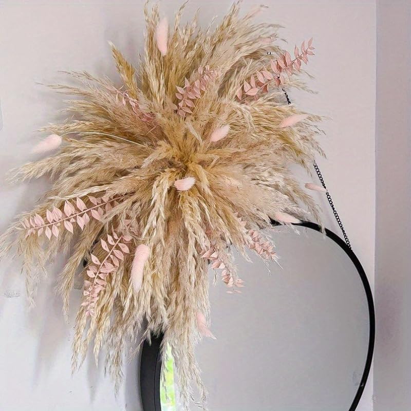 YN HI FLOWER Natural Dried Flower Wall Hanging,...