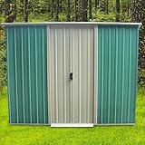 Panana 6 x 4ft Metal Sheds Tool Storage House Metal Garden Apex Roof Storage Box House Doors open on 6FT side (GSGD01GN0106X4) - Image 2
